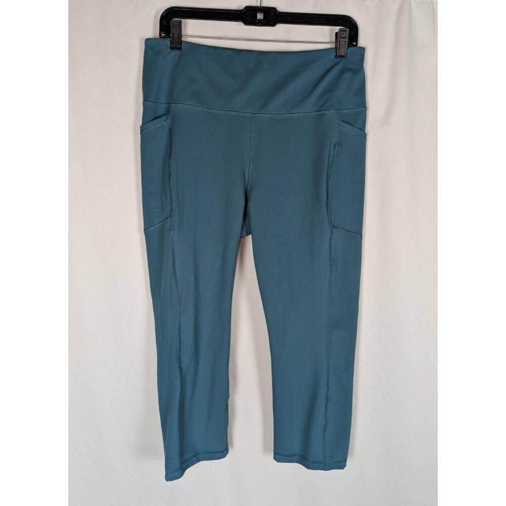 RBX XL Leggings Blue Purple Pull On High Rise Crop Side Pocket Lot of 2 Athletic - Picture 4 of 11